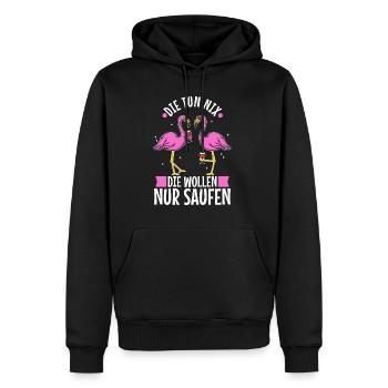 Die tun nix die wollen nur saufen - Männer Premium Bio Hoodie - Schwarz - Vorne - Nico (187cm)