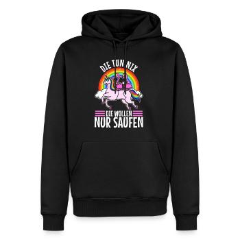 Die tun nix die wollen nur saufen - Männer Premium Bio Hoodie - Schwarz - Vorne - Nico (187cm)