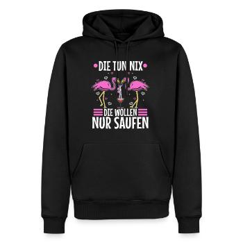 Die tun nix die wollen nur saufen - Männer Premium Bio Hoodie - Schwarz - Vorne - Nico (187cm)