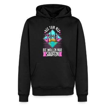 Die tun nix die wollen nur saufen - Männer Premium Bio Hoodie - Schwarz - Vorne - Nico (187cm)