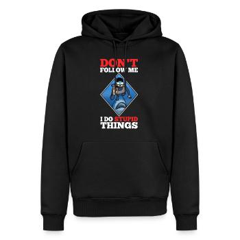 Ne me suivez pas, je fais des choses stupides, Skuba Diving - Sweat à capuche Premium bio Homme - noir - Devant - Nico (187cm)