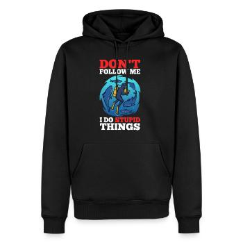Ne me suivez pas, je fais des choses stupides, Skuba Diving - Sweat à capuche Premium bio Homme - noir - Devant - Nico (187cm)