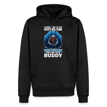 I don't have to outswim the shark, just my dive bu - Männer Premium Bio Hoodie - Schwarz - Vorne - Nico (187cm)