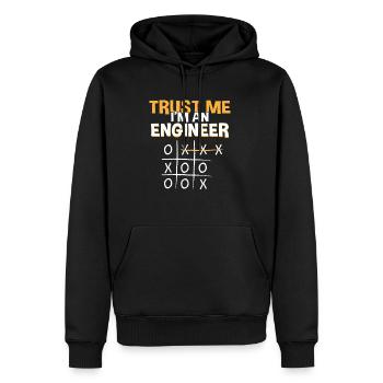 Faites-moi ingénieur Drôle Tic Tac Toe Engineering - Sweat à capuche Premium bio Homme - noir - Devant - Nico (187cm)