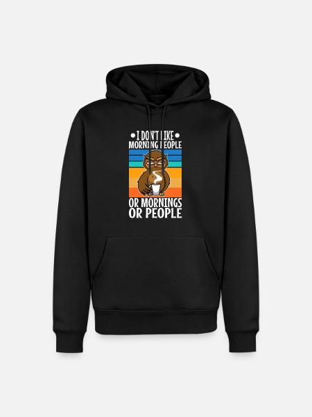 I hate morning people - Men’s Premium Organic Hoodie - black