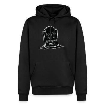 RIP To My Marriage 2022 Funny Gothic Aesthetic Par - Men’s Premium Organic Hoodie - black - Front - Nico (187cm)