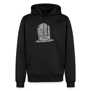 RIP To My Marriage 2022 Funny Gothic Aesthetic Par - Men’s Premium Organic Hoodie - black - Front - Nico (187cm)