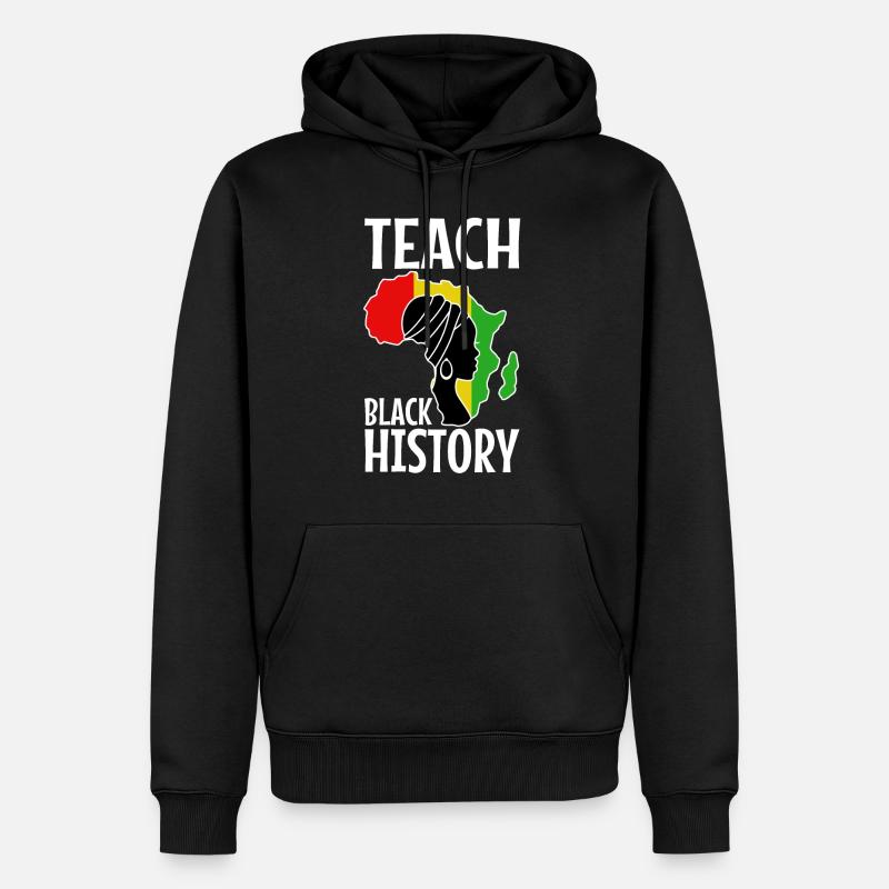 Enseigner l’histoire des Noirs - Sweat à capuche Premium bio Homme - noir