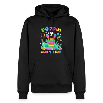 Poppin Down The Rabbit Trail Rabbit Pop It Egg - Männer Premium Bio Hoodie - Schwarz - Vorne - Nico (187cm)