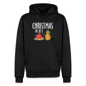 Christmas In July Ananas Wassermelone - Männer Premium Bio Hoodie - Schwarz - Vorne - Nico (187cm)