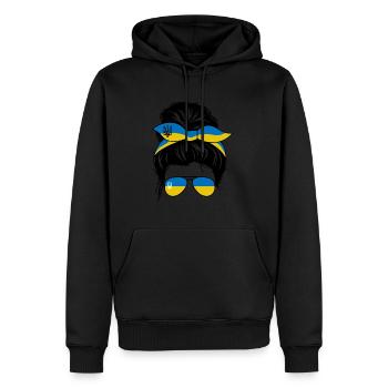 Ukraine Girl - Männer Premium Bio Hoodie - Schwarz - Vorne - Nico (187cm)