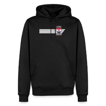 Croatia Hrvatska Patriotism Football Fan Jersey - Men’s Premium Organic Hoodie - black - Front - Nico (187cm)