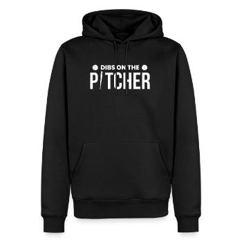 Dibs sur le cadeau de chemise de baseball du lanceur - Sweat à capuche Premium bio Homme - noir - Devant - Nico (187cm)