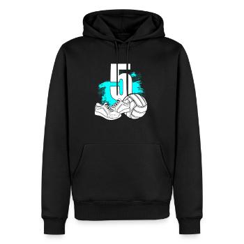 Volleyball 5 Years Old Volleyballer 5th Birthday - Männer Premium Bio Hoodie - Schwarz - Vorne - Nico (187cm)