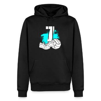 Volleyball 7 Years Old Volleyballer 7th Birthday - Männer Premium Bio Hoodie - Schwarz - Vorne - Nico (187cm)