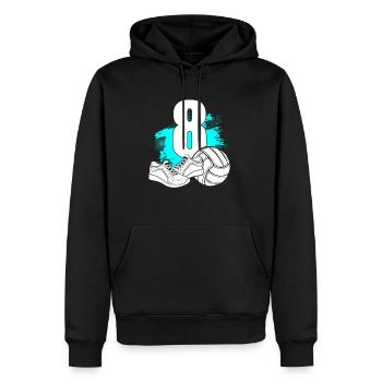 Volleyball 8 Years Old Volleyballer 8th Birthday - Männer Premium Bio Hoodie - Schwarz - Vorne - Nico (187cm)