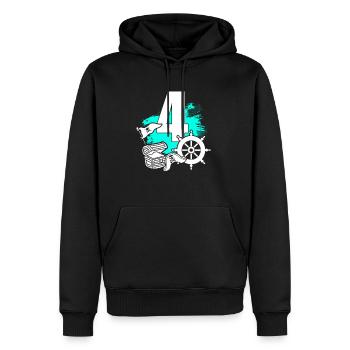 Pirate 4 ans - Sweat à capuche Premium bio Homme - noir - Devant - Nico (187cm)