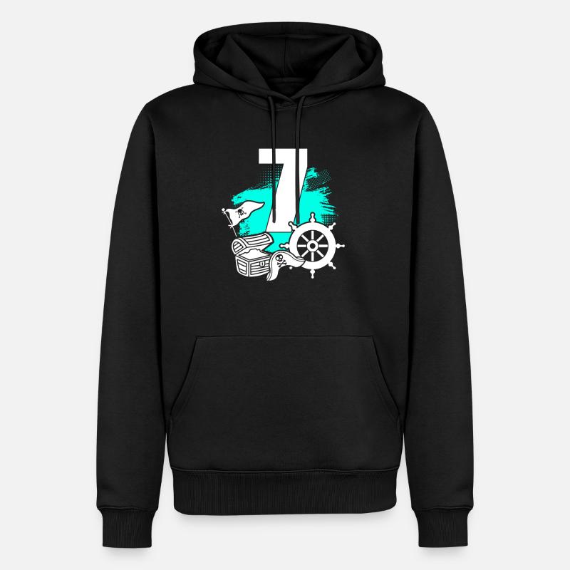 Pirate 7 ans - Sweat à capuche Premium bio Homme - noir