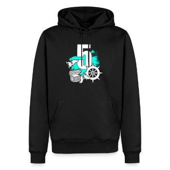 Pirate 5 year old pirates treasure 5th birthday - Men’s Premium Organic Hoodie - black - Front - Nico (187cm)