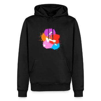Softball Spielerin Shirt Geschenk Catcher - Männer Premium Bio Hoodie - Schwarz - Vorne - Nico (187cm)