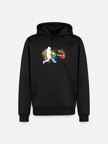 Softball Spieler Shirt Geschenk - Männer Premium Bio Hoodie - Schwarz