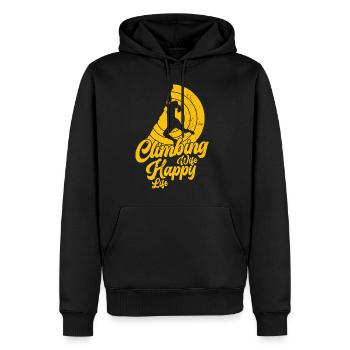 Climbing Klettern Kletterer Bouldern Bergsteiger - Männer Premium Bio Hoodie - Schwarz - Vorne - Nico (187cm)
