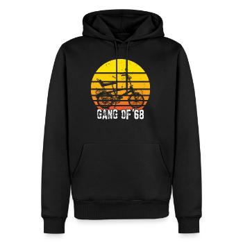 Bonanzarad Bonanza Bike Hipster Birthday 1968 - Men’s Premium Organic Hoodie - black - Front - Nico (187cm)
