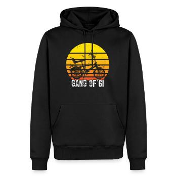Bonanzarad Bonanza Bike Hipster Birthday 1961 - Men’s Premium Organic Hoodie - black - Front - Nico (187cm)