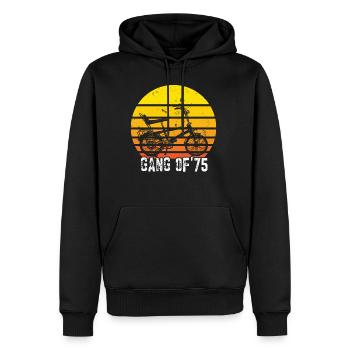 Bonanzarad Bonanza Bike Hipster Geburtstag 1975 - Männer Premium Bio Hoodie - Schwarz - Vorne - Nico (187cm)