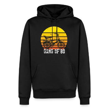 Bonanzarad Bonanza Bike Hipster Geburtstag 1980 - Männer Premium Bio Hoodie - Schwarz - Vorne - Nico (187cm)