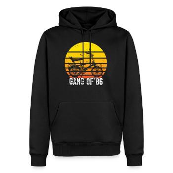 Bonanzarad Bonanza Bike Hipster Birthday 1980 - Men’s Premium Organic Hoodie - black - Front - Nico (187cm)