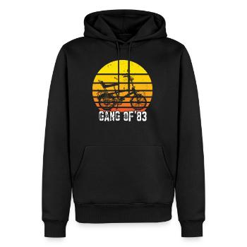 Bonanzarad Bonanza Bike Hipster Birthday 1980 - Men’s Premium Organic Hoodie - black - Front - Nico (187cm)