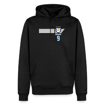 Uruguay Urus La Celeste Fußball Fan Trikot - Männer Premium Bio Hoodie - Schwarz - Vorne - Nico (187cm)