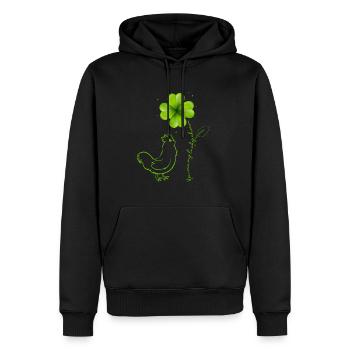 You Are My Lucky Charm Chicken - Men’s Premium Organic Hoodie - black - Front - Nico (187cm)