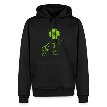 You Are My Lucky Charm Axolotl - Männer Premium Bio Hoodie - Schwarz - Vorne - Nico (187cm)