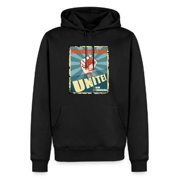 Procrastinators Unite Tomorrow Procrastination - Men’s Premium Organic Hoodie - black - Front - Nico (187cm)