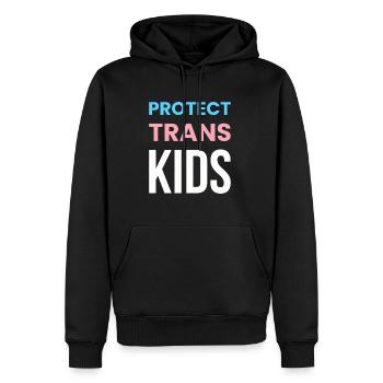 Protect Trans Kids Shirt Gift LGBT - Men’s Premium Organic Hoodie - black - Front - Nico (187cm)
