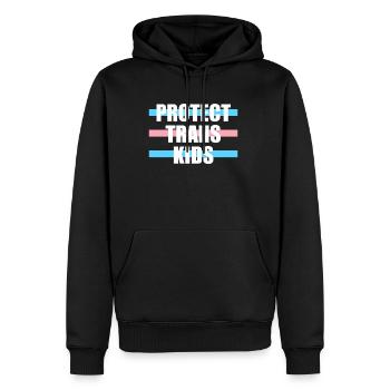 Protect Trans Kids Shirt Gift LGBT - Men’s Premium Organic Hoodie - black - Front - Nico (187cm)