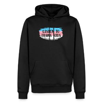 Listen To Trans Kids Geschenk Shirt - Männer Premium Bio Hoodie - Schwarz - Vorne - Nico (187cm)