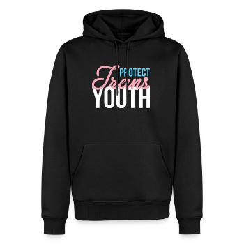 Protect Trans Youth Transsexuell Shirt - Männer Premium Bio Hoodie - Schwarz - Vorne - Nico (187cm)