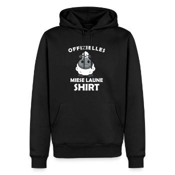 Offizielles Miese Laune Shirt - Männer Premium Bio Hoodie - Schwarz - Vorne - Nico (187cm)