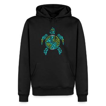 Earth Turtle - Men’s Premium Organic Hoodie - black - Front - Nico (187cm)