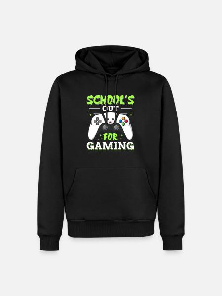 Schools Out For Gaming Letzter Schultag - Herre Premium økologisk hoodie - sort
