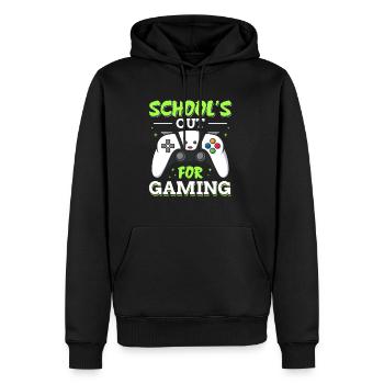 Schools Out For Gaming Gamer Letzter Schultag - Männer Premium Bio Hoodie - Schwarz - Vorne - Nico (187cm)