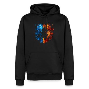 Quad Bike Rouge Bleu Feu Quad Bike Rider - Sweat à capuche Premium bio Homme - noir - Devant - Nico (187cm)