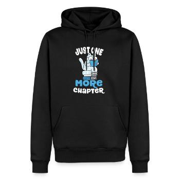 Juste un chapitre de plus Livre Amoureux des chats - Sweat à capuche Premium bio Homme - noir - Devant - Nico (187cm)