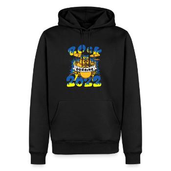 Rock For Ukraine 2022 Instrument de batterie - Sweat à capuche Premium bio Homme - noir - Devant - Nico (187cm)