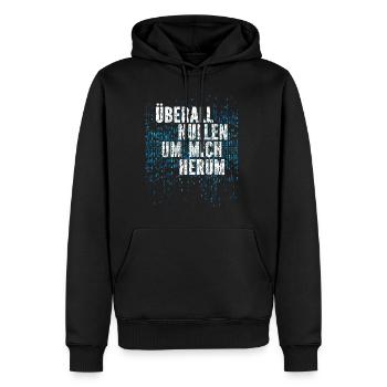 Überall Nullen Um Mich Herum Nerd Programmierer - Männer Premium Bio Hoodie - Schwarz - Vorne - Nico (187cm)