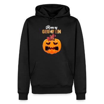 Mom Mama Grumpkin Halloween Kürbis Familienoutfit - Männer Premium Bio Hoodie - Schwarz - Vorne - Nico (187cm)