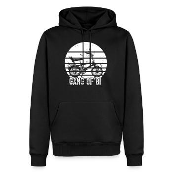 Bonanzarad Bonanza Bike Hipster Birthday 1981 - Men’s Premium Organic Hoodie - black - Front - Nico (187cm)